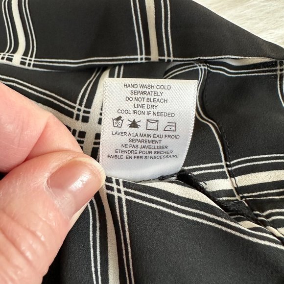 Pleione Anthropologie Sleeveless Top Tunic Black White Plaid MEDIUM #WQZ502664RK - Picture 8 of 8